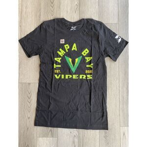 Tampa Bay Vipers Men's T-Shirt XFL 47 Football Small Black Short Sleeve Logo NWT